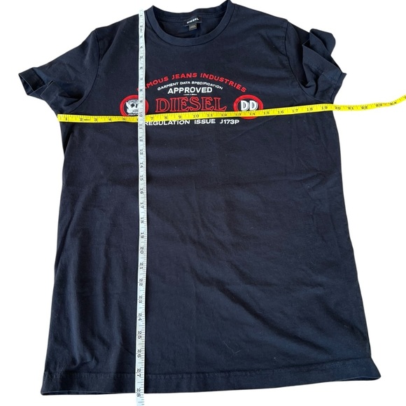 Diesel Famous Jeans Industries T-Diego-C4 Black Logo T-Shirt Men’s Large GUC - Picture 4 of 8